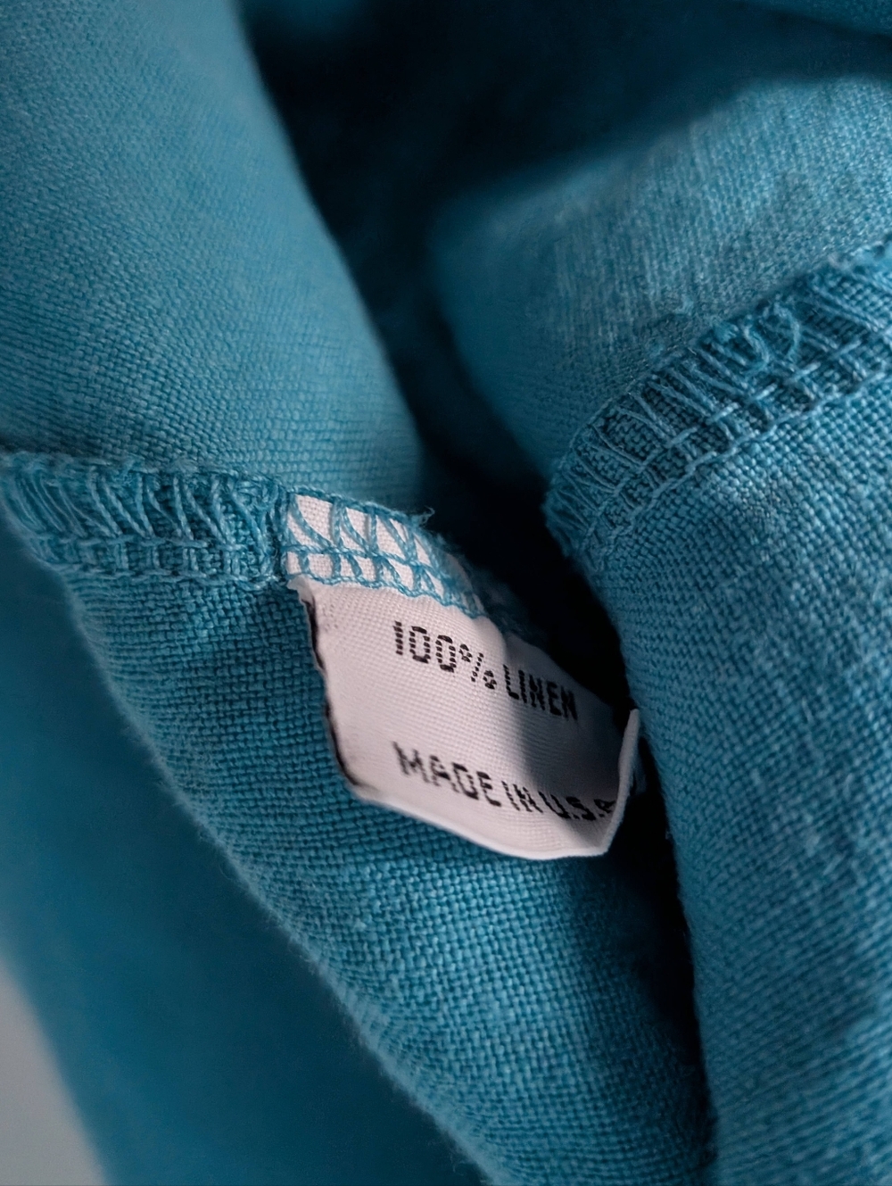 Bryn Walker blue Judy linen kangaroo pocket top 3/4 sleeves size XS - Picture 3 of 5